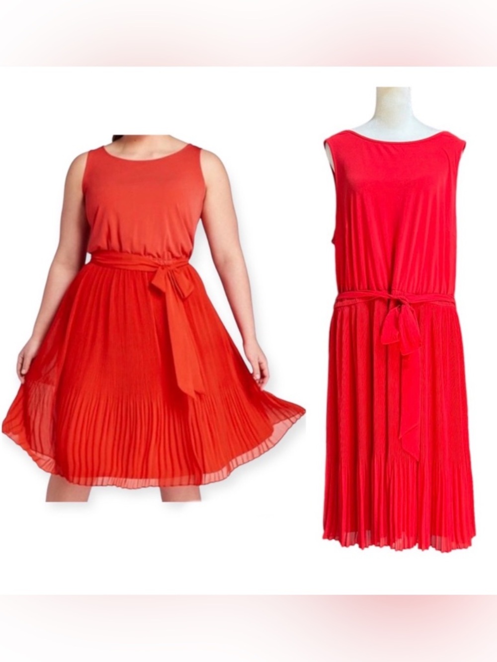 LANE BRYANT red pleated dress, plus size 18/20, NWOT